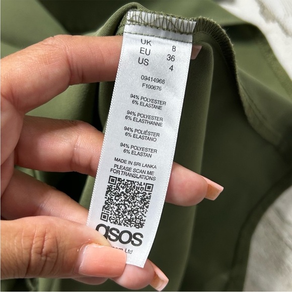 ASOS Kimono Sleeve V Neck Midi Pencil Dress Size 4 - Picture 5 of 7